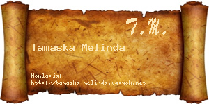 Tamaska Melinda névjegykártya